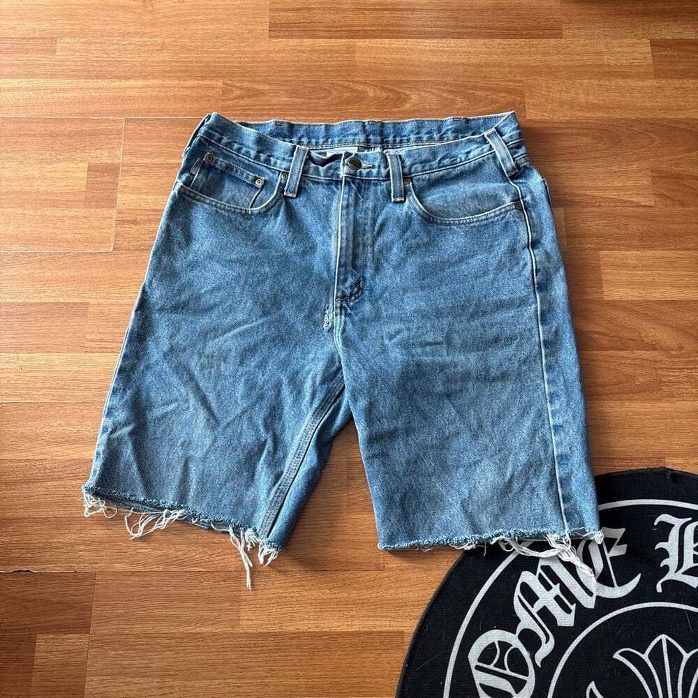 Carhartt Men's Light Blue Denim Jean Shorts